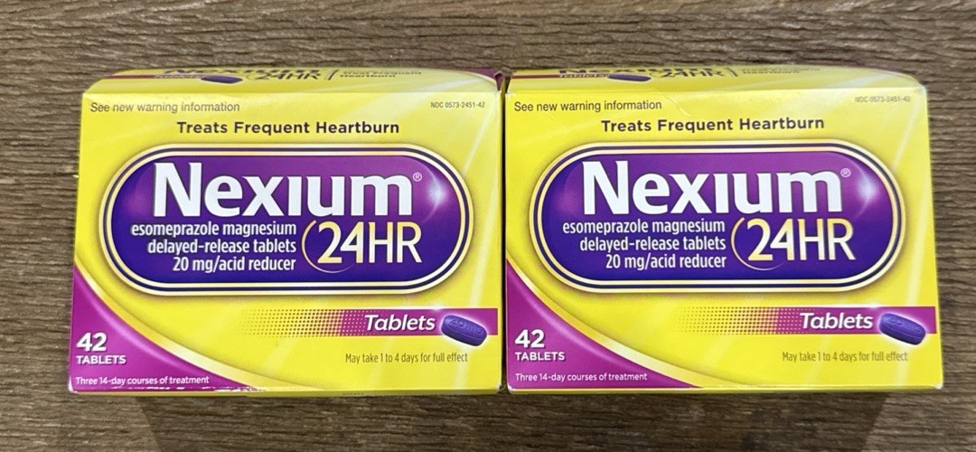 Nexium Heartburn Relief 20mg Esomeprazole Magnesium, 84 Tablet EXP 1/2027   2x42