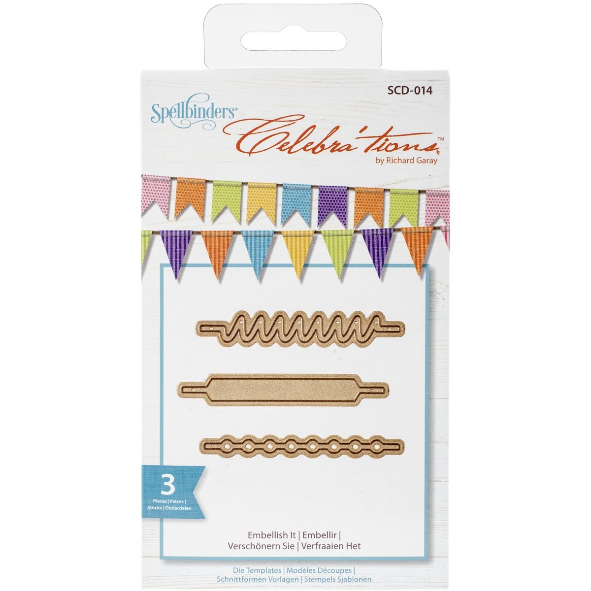 SCD014 Celebrations Embellish It Etched Wafer Thin Dies Craft Cutting