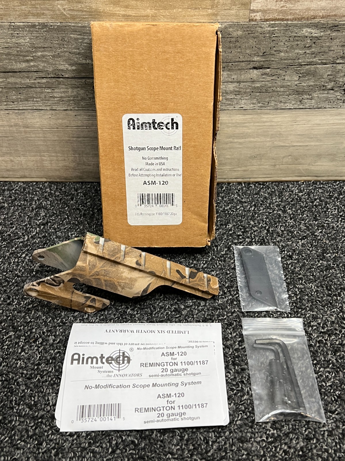 Aimtech ASM-120 Camo Shotgun Scope Mount for Remington 1100/1187 20ga - NIB