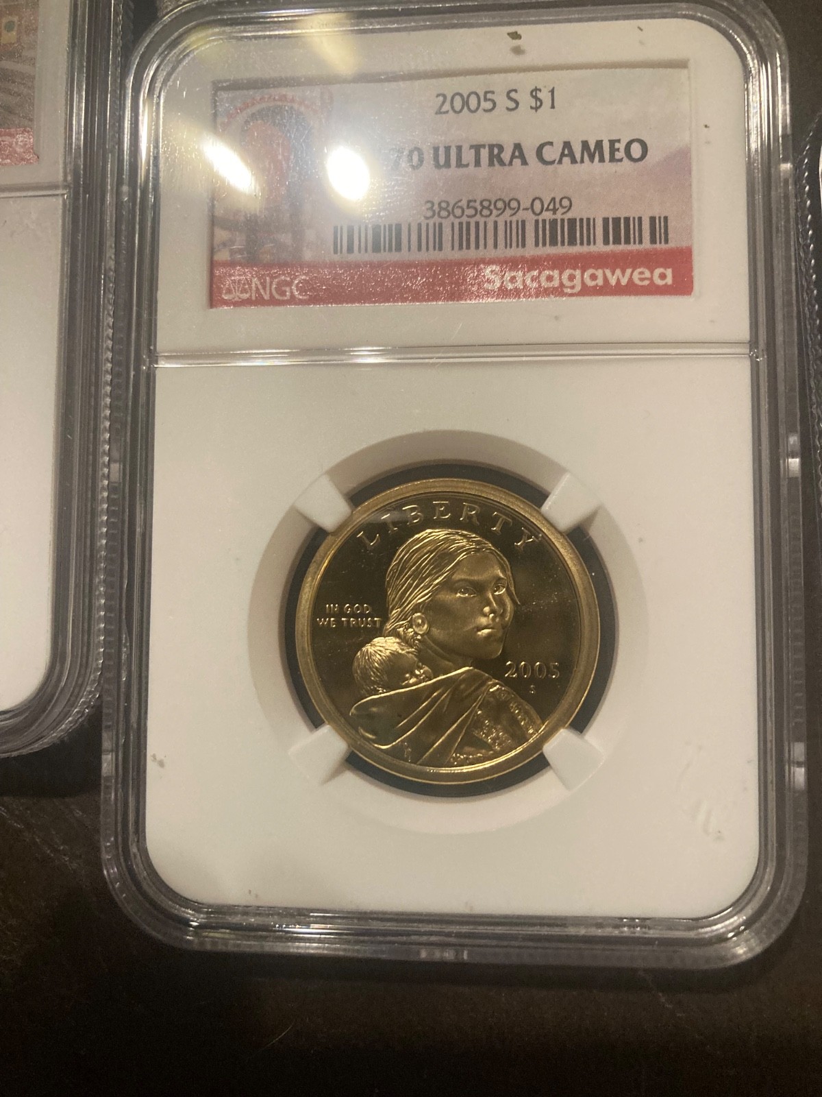2005-S $1 Sacagawea NGC PF 70 Ultra Cameo in New NGC Red Native American Holder