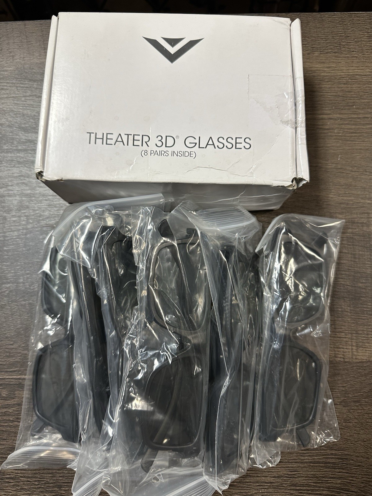 VIZIO 3D Theater Glasses 8Pairs - New-Open Box! Still In Plastic