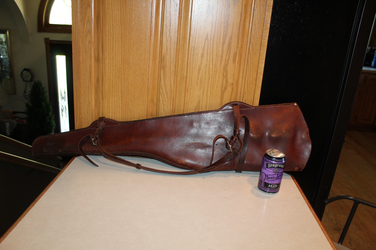 Vintage Antique Old Leather Tool Rifle Gun Scabbard Case Western Cowboy Horse