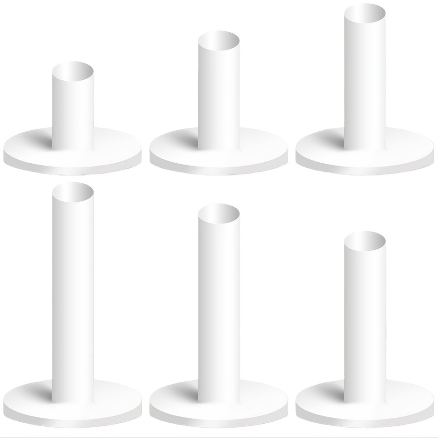 Golf Rubber Tees in Different Sizes 1.5 2.25 2.75 3 3.15 3.75 Value 6 Pack