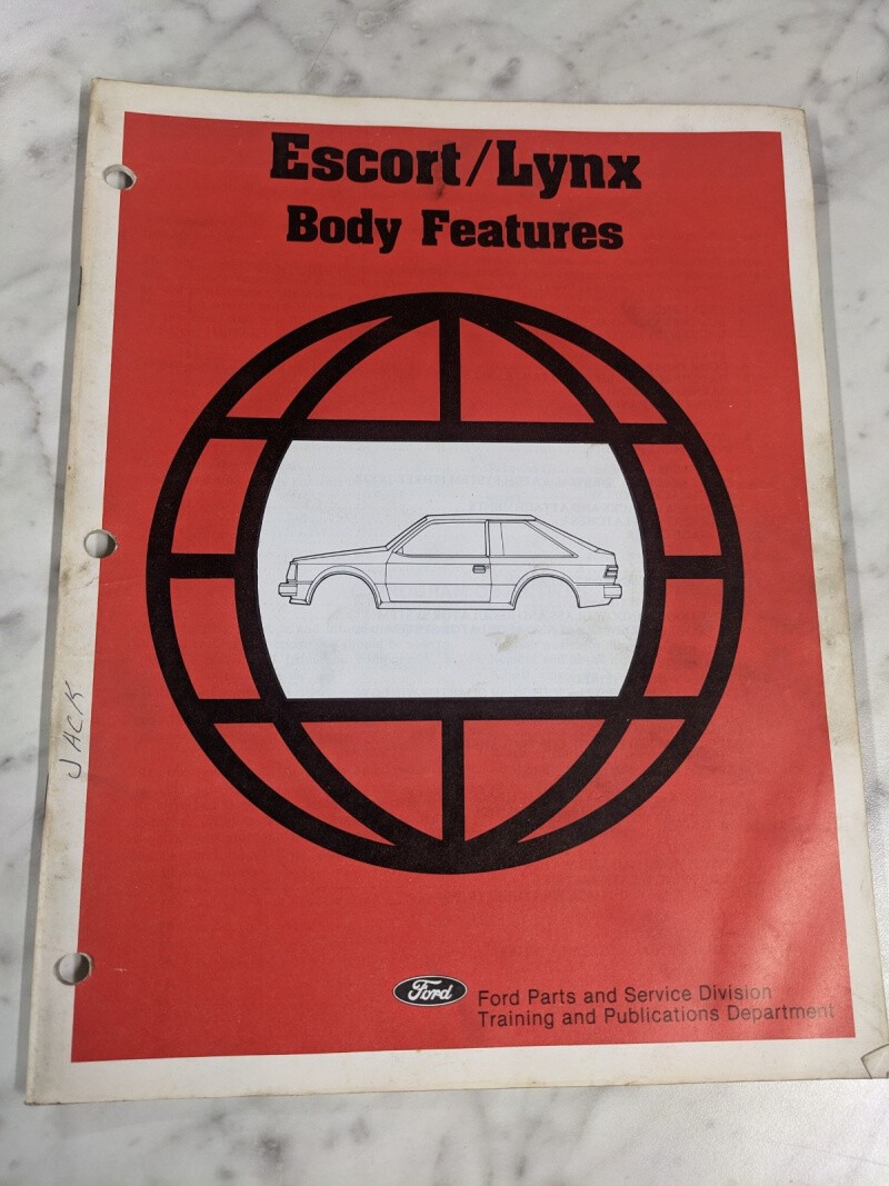 FORD ESCORT LYNX BODY FEATURES SERVICE REPAIR TECHNICAL DEALER SHOP MANUAL 1980