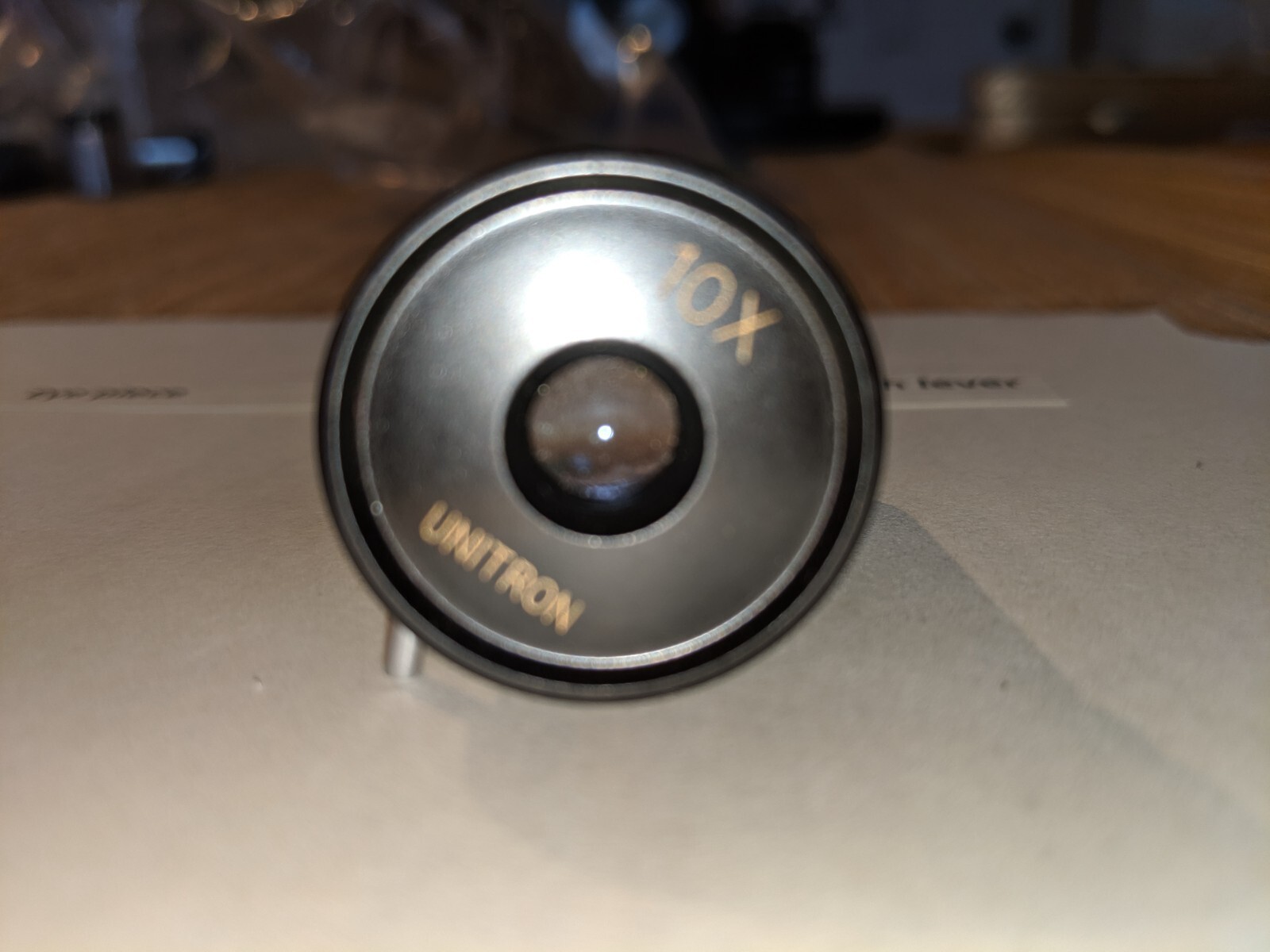 Vintage Microscope Eye piece Unitron 10X with lever #D