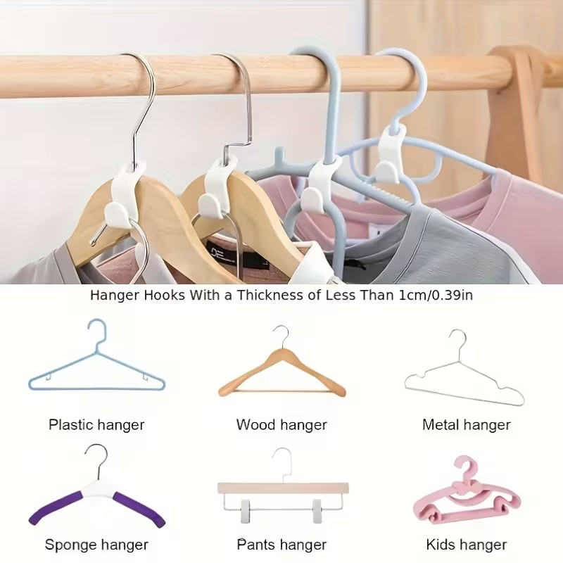 Magic Hanger Connector Hooks Multi-functional Closet Space Saving Clothes Hooks