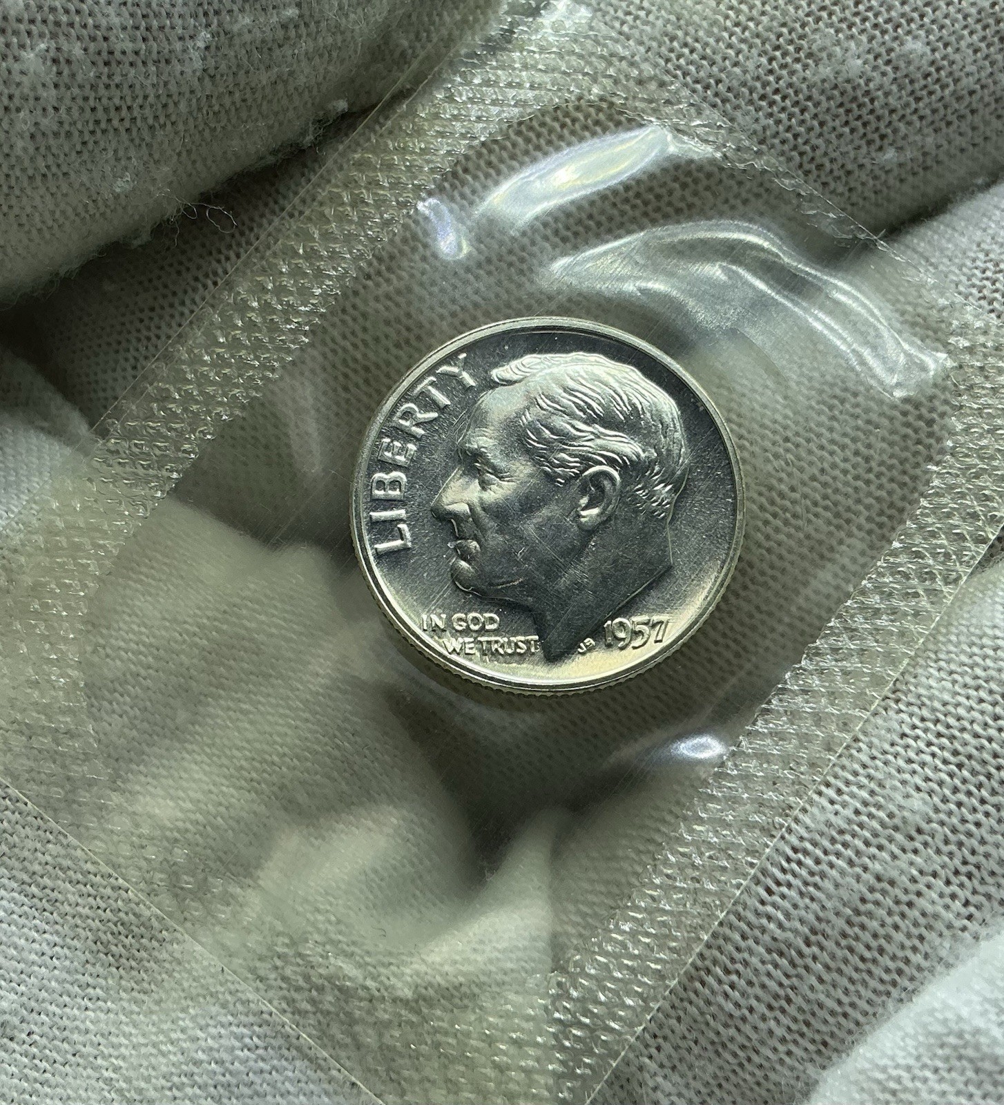 1957 (P) Roosevelt Dime Gem Proof 90% Silver I334
