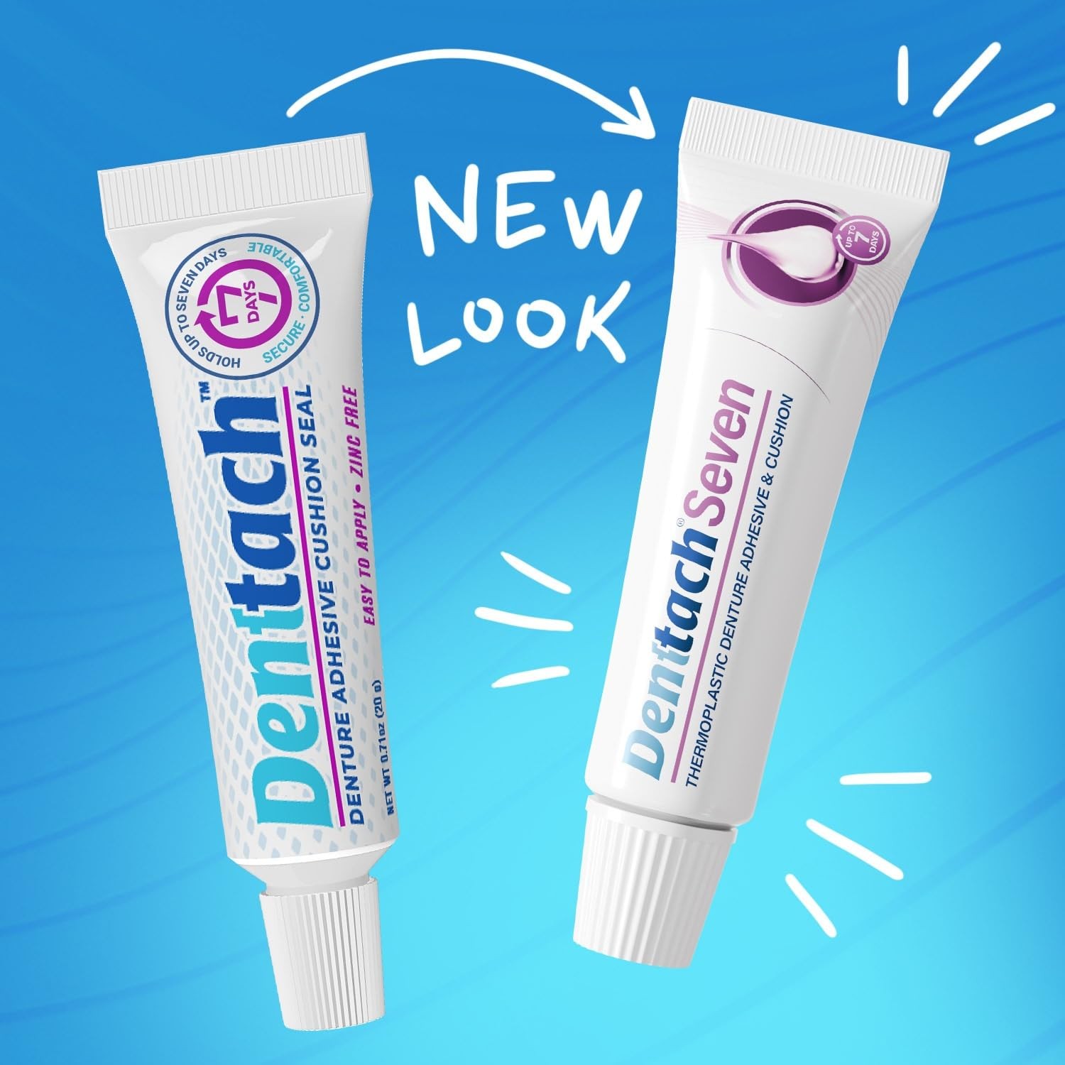 Denttach Seven Denture Adhesive, Thermoplastic Cushion,...