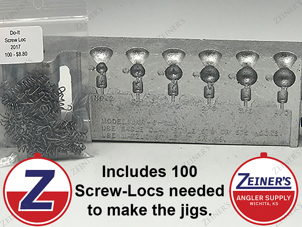 3471 New Do-It Round Head w/Screw-Loc Mold w/100 Screw-Locs 1/16 through 3/8 oz