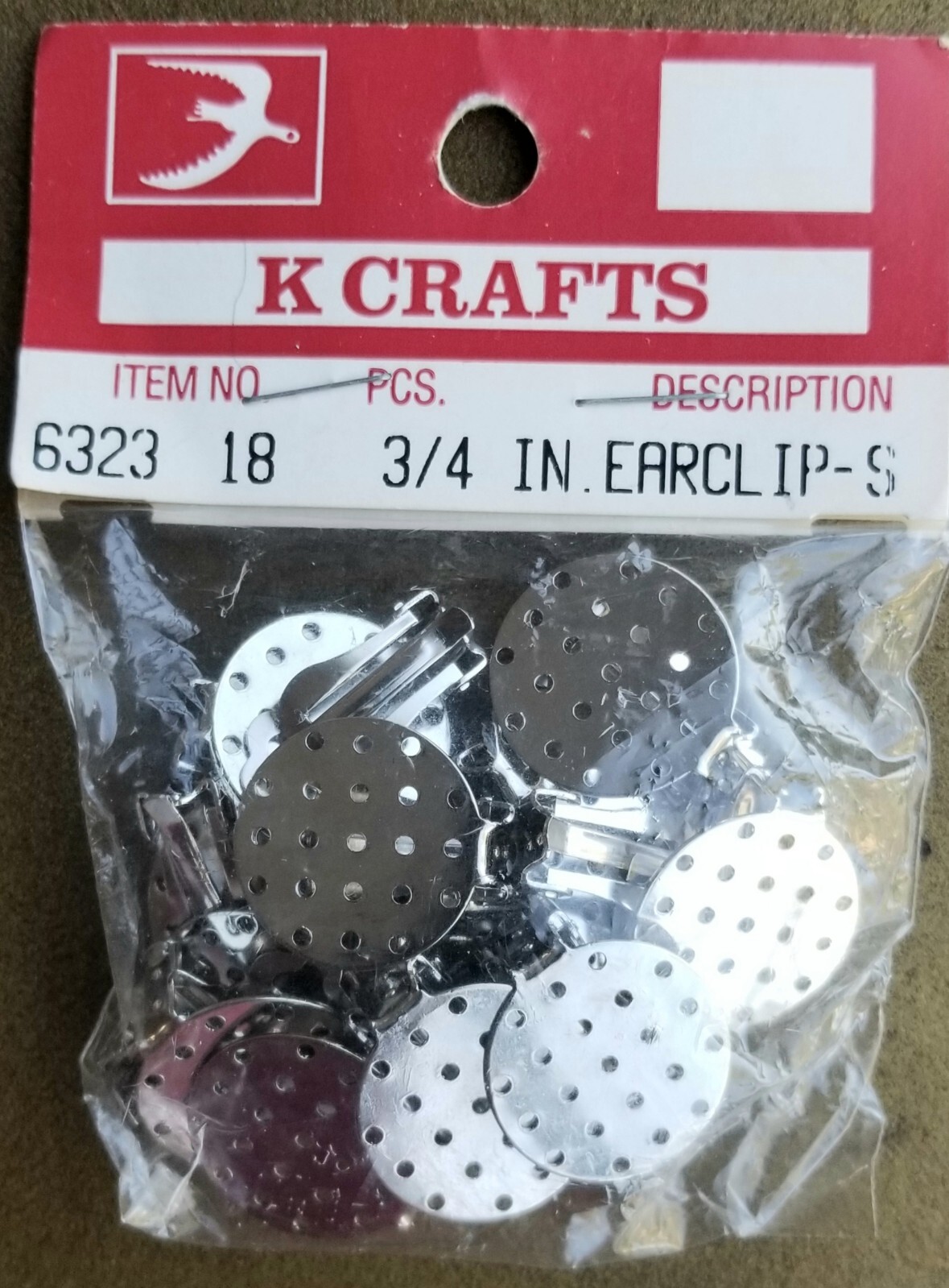 18 pc Lot Vtg Clip On Earrings Silver Tone 3/4" Base Jewelry Findings Craft lot