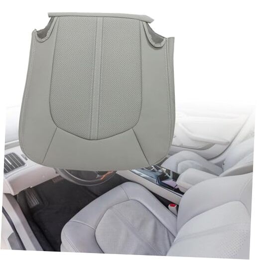 Front Driver Side Bottom Leather Seat Cover Compatible with Cadillac CTS Gray