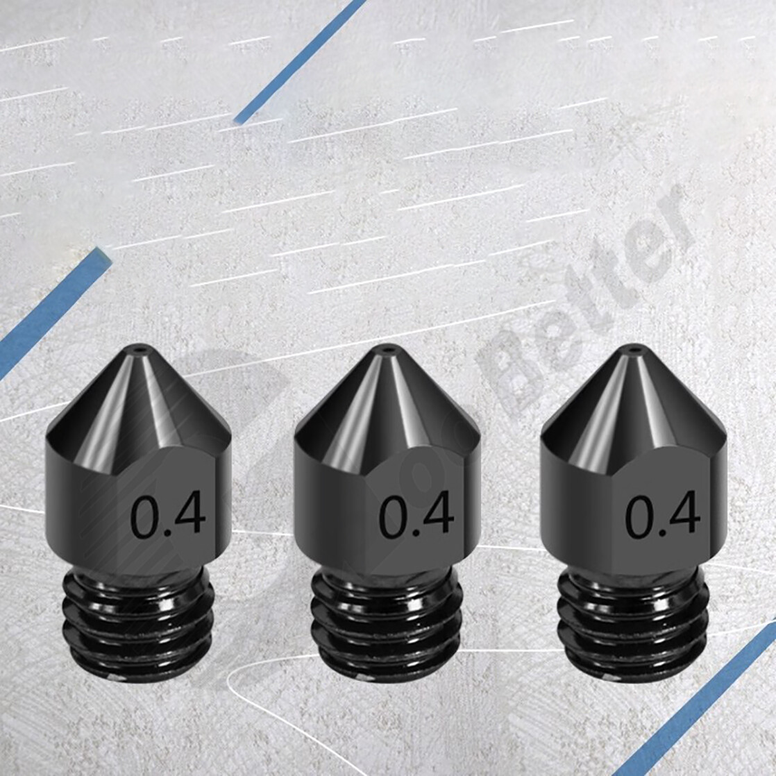Extruder Nozzle Φ0.2~1mm For 3D Printer 1.75mm Hardened Steel Extruder Nozzles