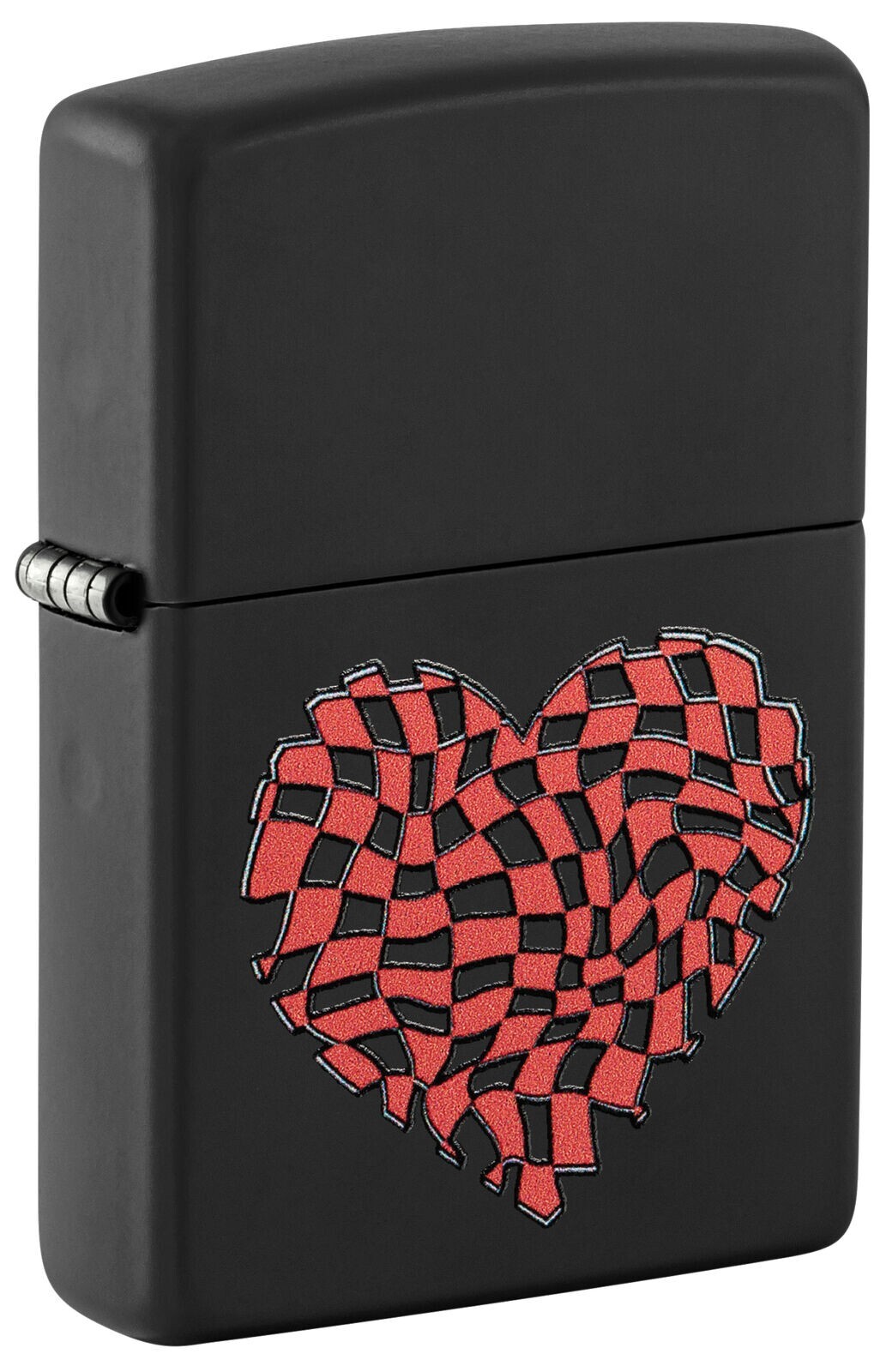 ZIPPO HEART DESIGN BLACK MATTE 48719