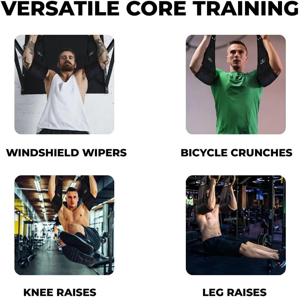 Hanging Ab Straps for Pull Up Bar - Premium Ab Straps for Core Strength