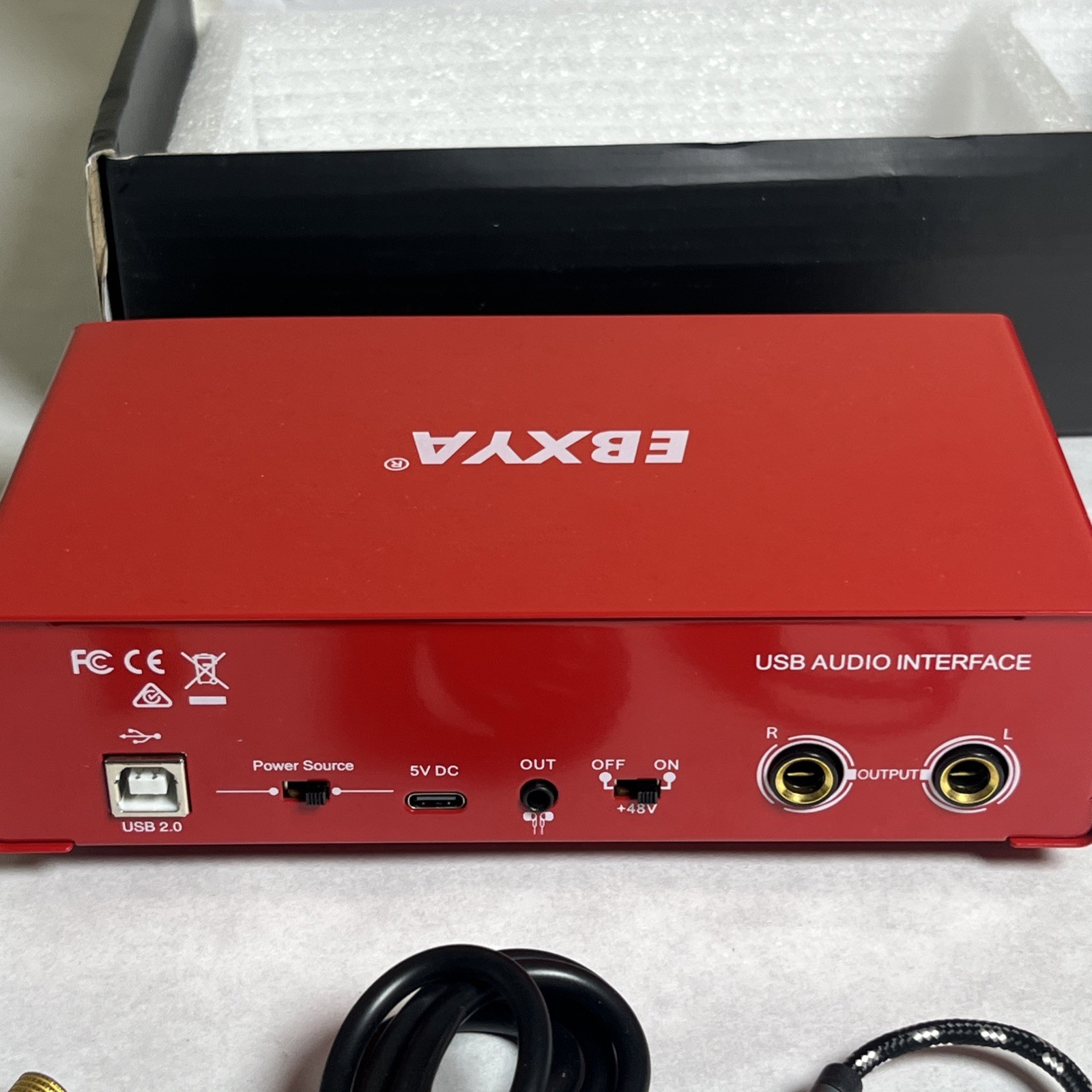 EBXYA 2x2 USB Audio Interface for Recording, Streaming Podcasting 24 Bit 192KHZ