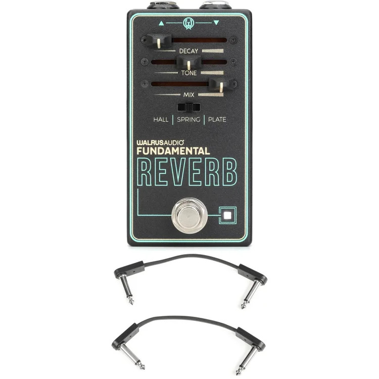 Walrus Audio Fundamental Series Reverb Pedal with EBS Patch Cables