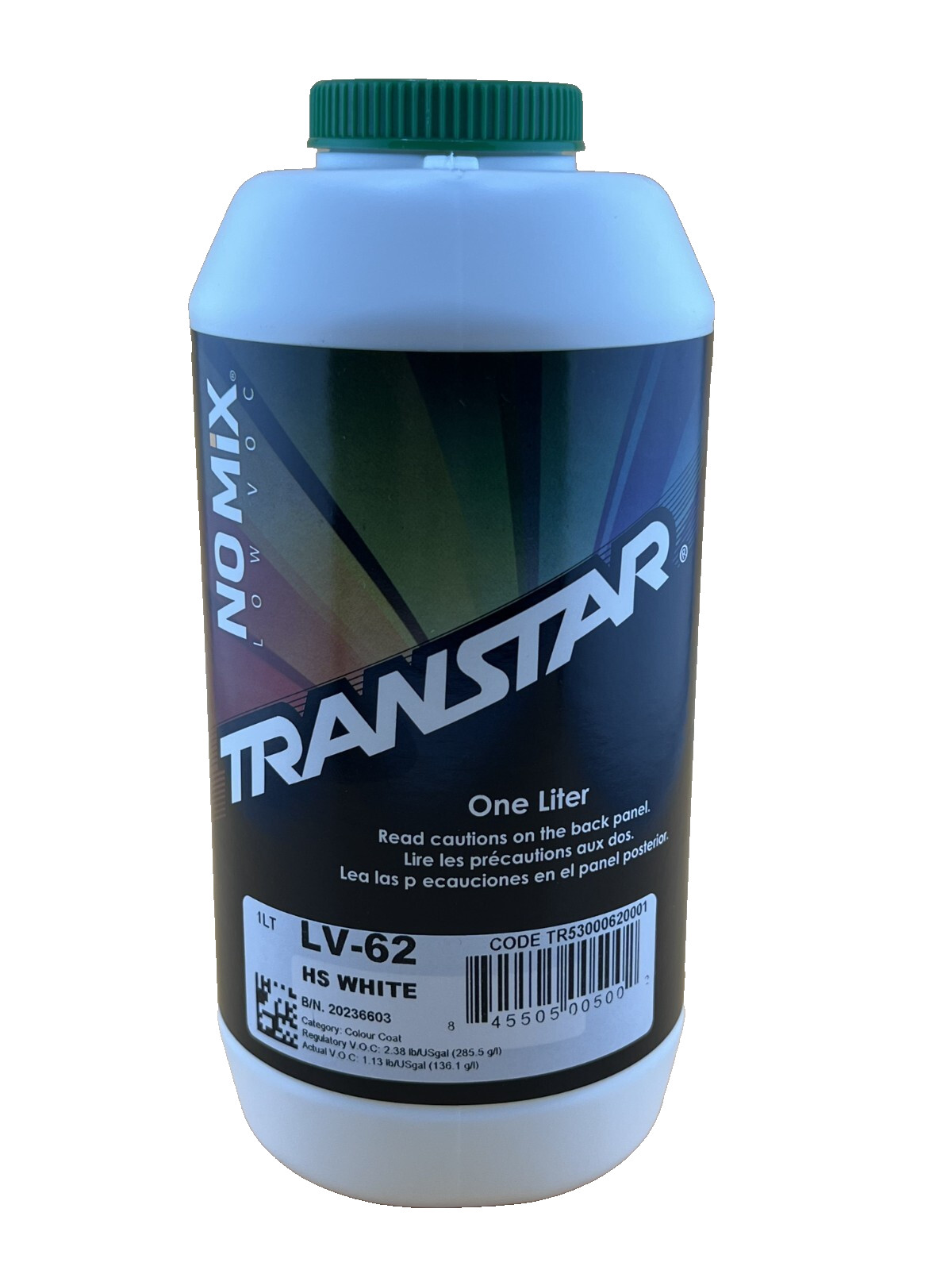 TRANSTAR LV-62 HS White -NO MIX paint toner - 1 Liter - FREE SHIPPING