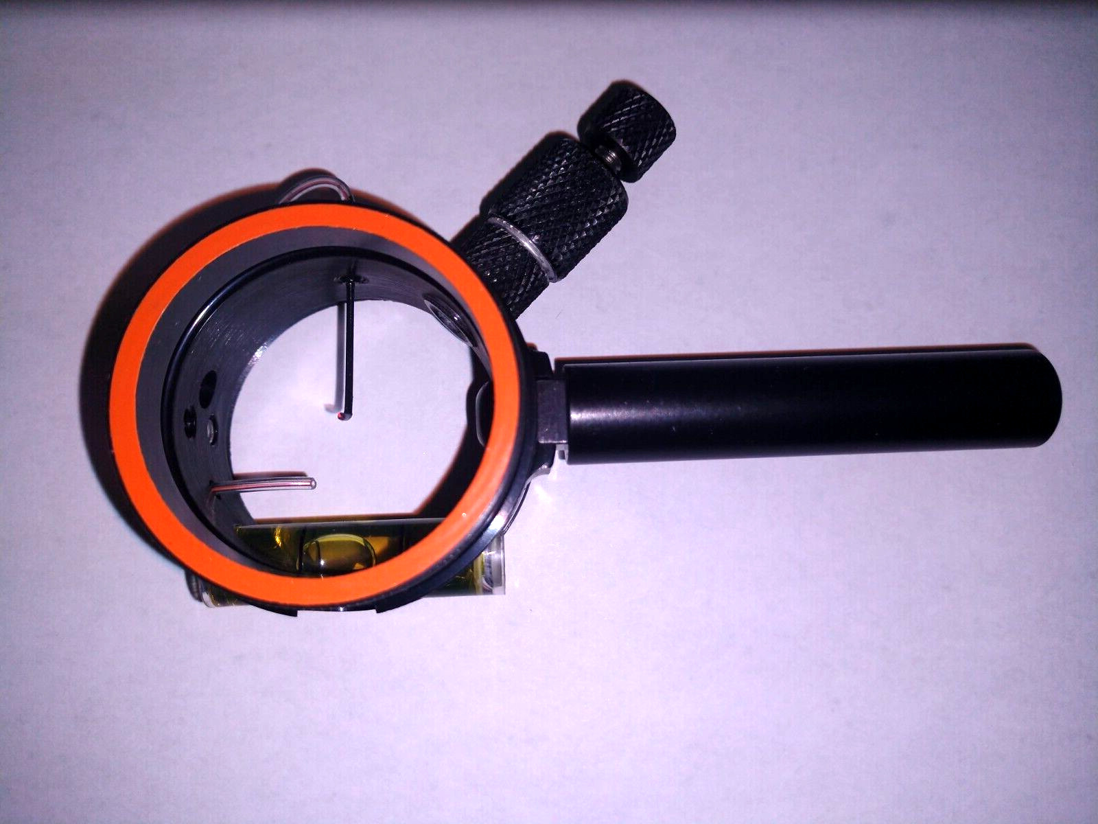 DAVIS SCOPE- Solid(Black) .010 red fiber optic pin 4X lens