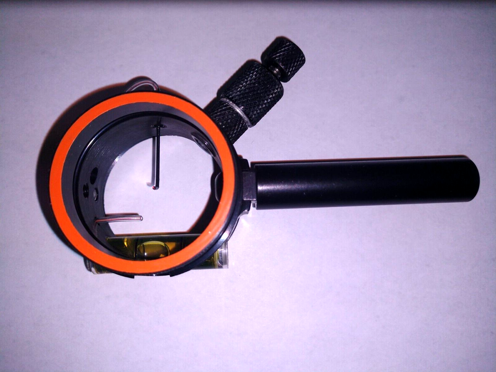 DAVIS SCOPE- Solid(Black) .010 red fiber optic pin 4X lens