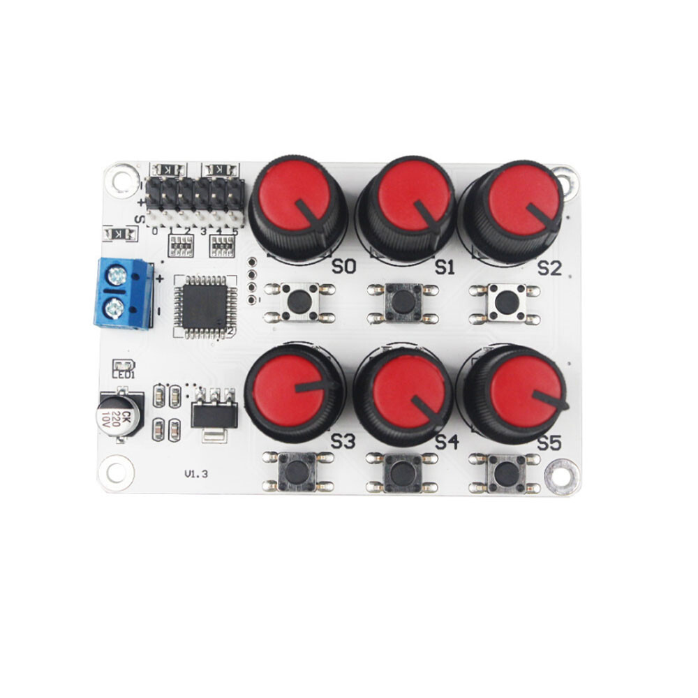 DC 5V-8.4V 6-way Knob Servo Controller Control Board Robot Arm Manipulator New