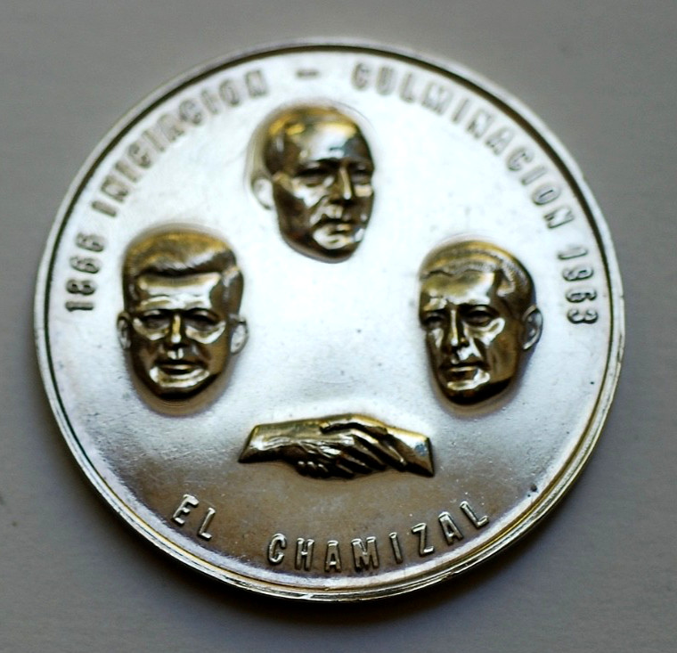 1963 Mexico Silver Proof-Like Medal "El Chamizal"  Kennedy Juarez Mateos