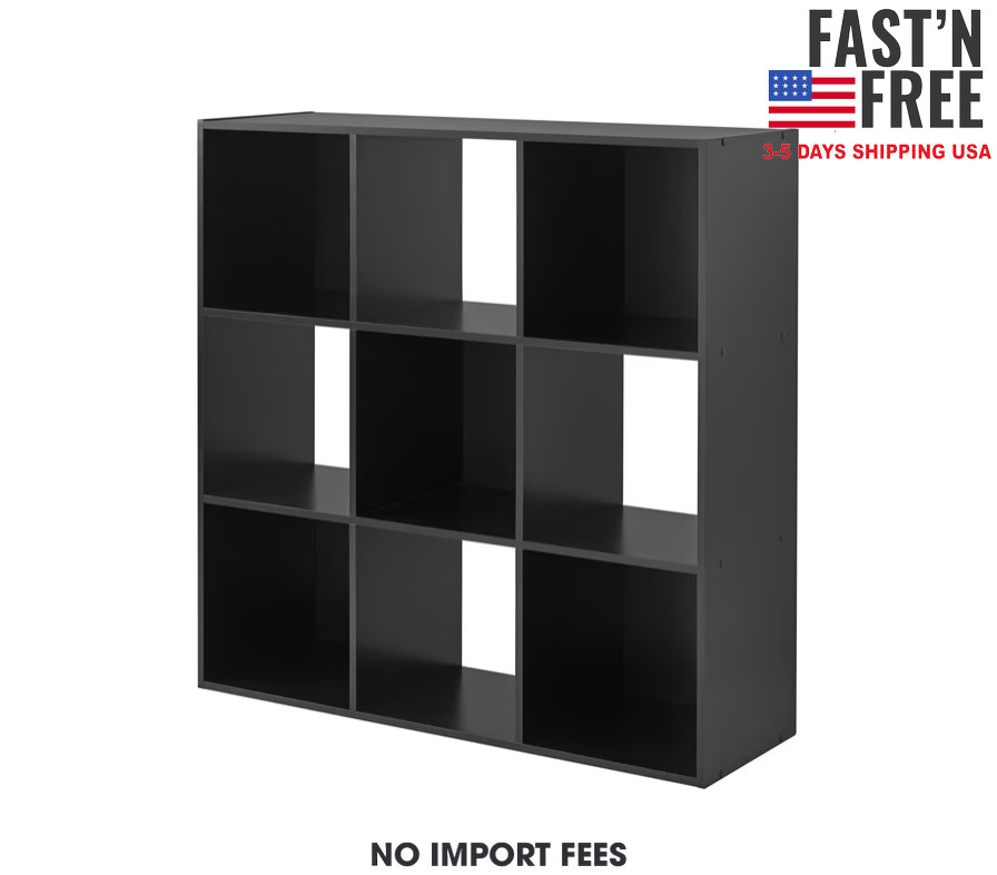 Mainstays 9 Cube Storage Organizer, Black