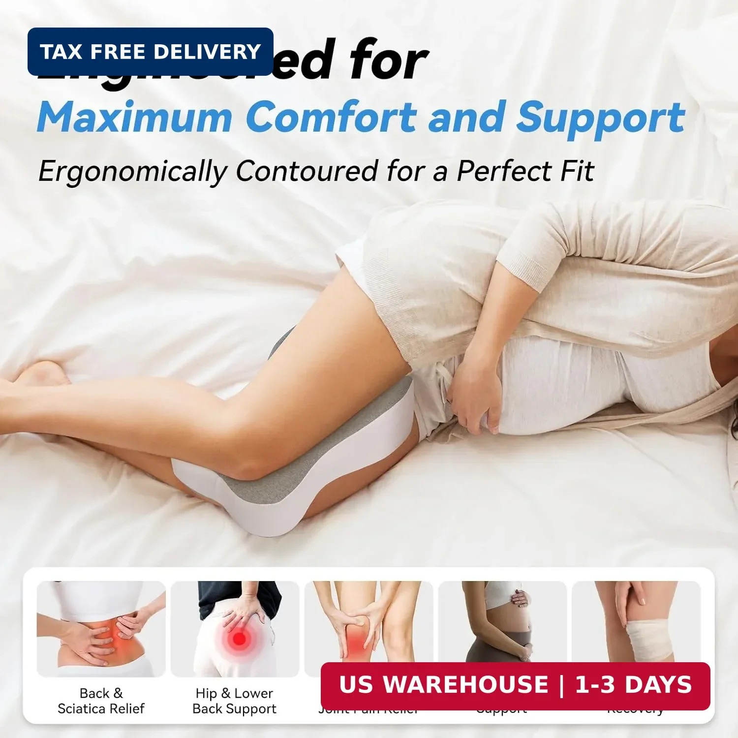 Knee Pillow for Side Sleepers,Leg Pillows for Sciatica,Knees,Hips,Joints Between