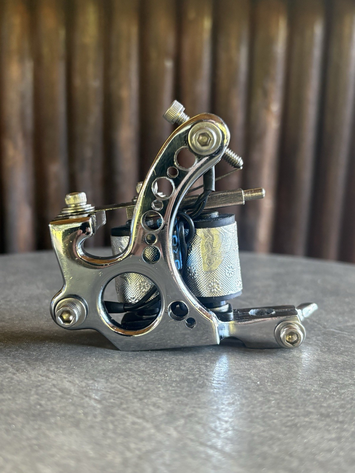 Custom Chrome Walker Frame VNTG Style tattoo coil machine