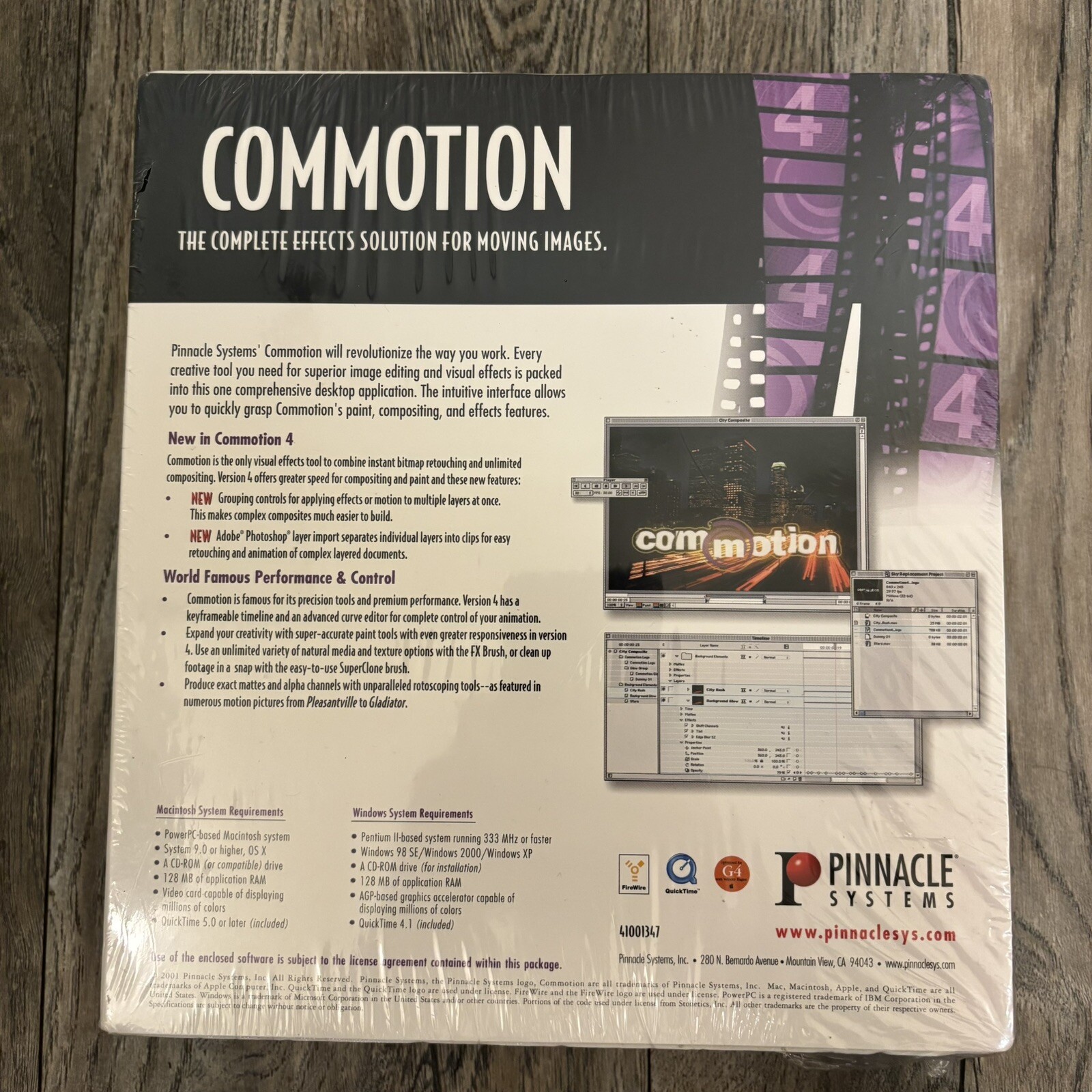 Pinnacle Systems Commotion 4 Complete Effects Solution For Moving Image -Win/Mac