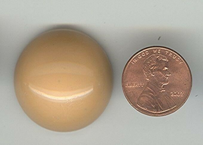 24pcs VINTAGE 28mm ROUND TAN SMOOTH CABOCHONS Z186