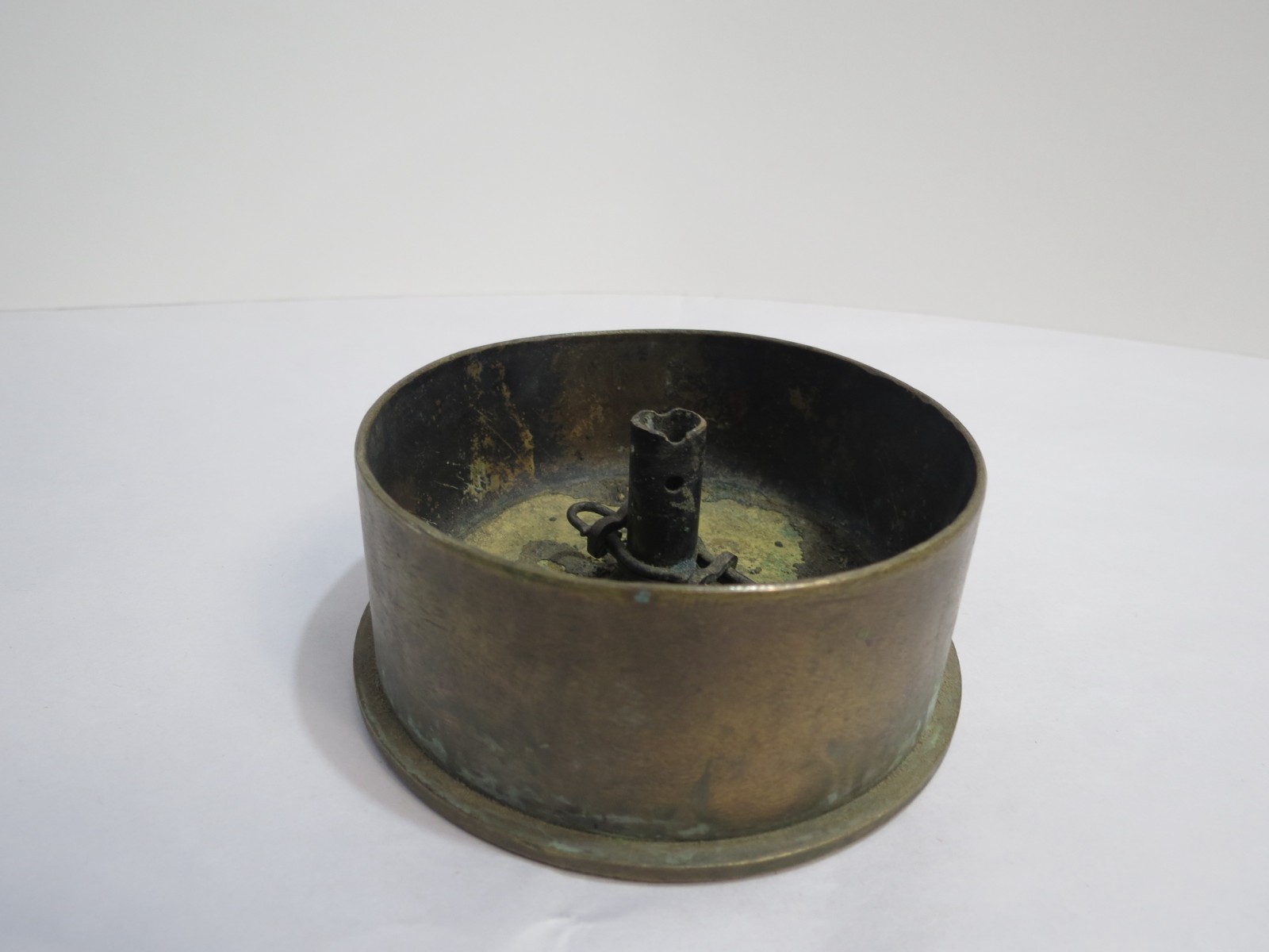 WWII Trench Art Solid Brass Ashtray 1943   Paper weight