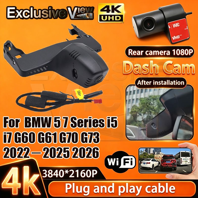 4K Wifi DVR Dash Cam Camera for BMW 5 7 Series i5 i7 G60 G61 G70 G73 22-2025 26