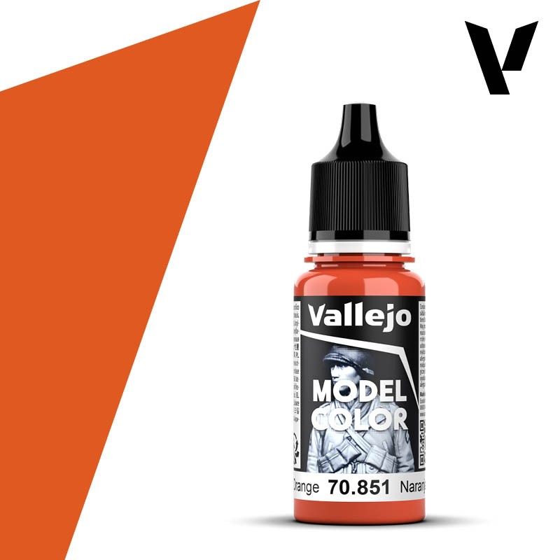 Vallejo Bright Orange Model Color 17ml Acrylic Paint 70.851
