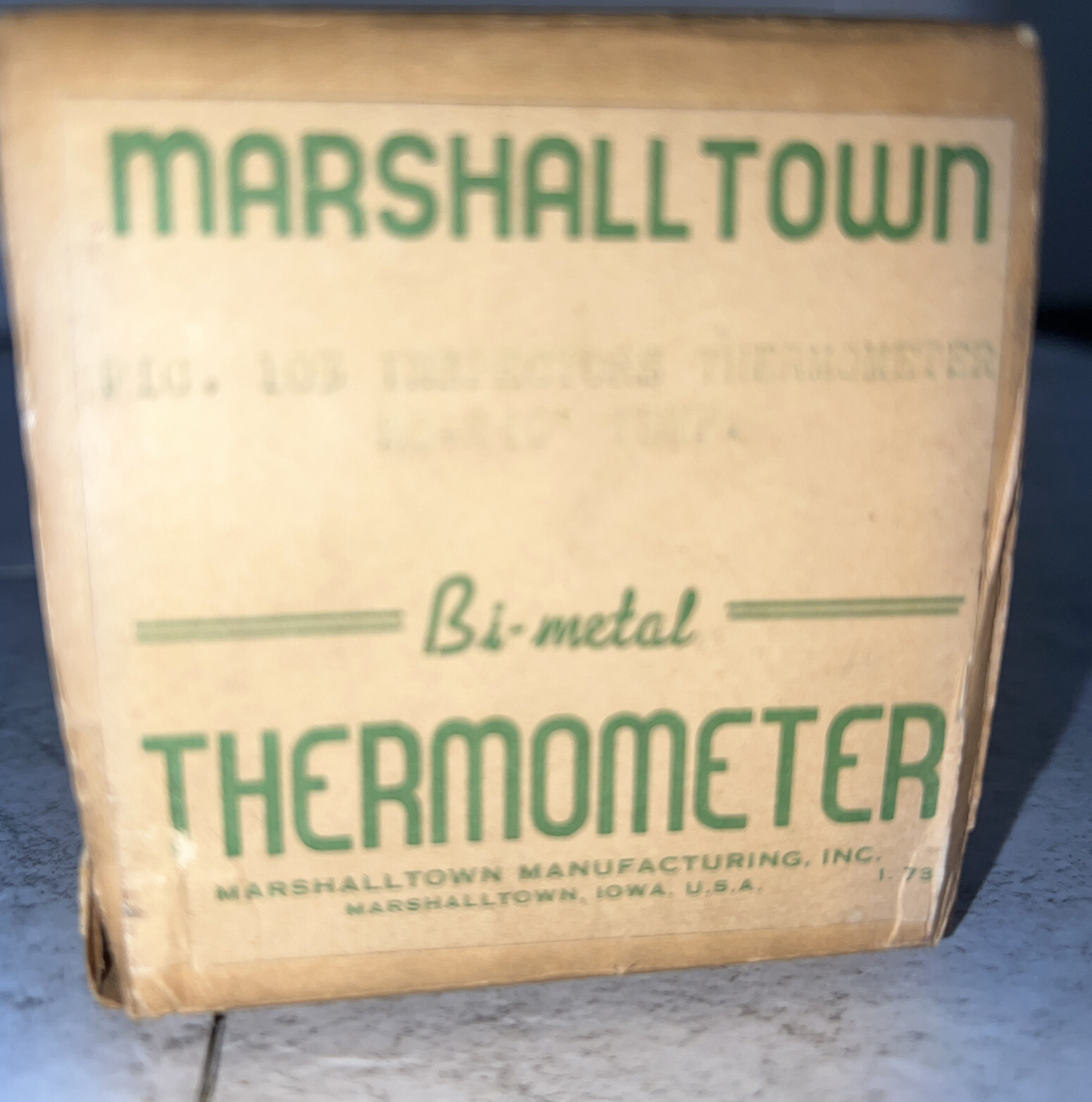 Marshall Town Fig 103 9 In Stem Thermometer