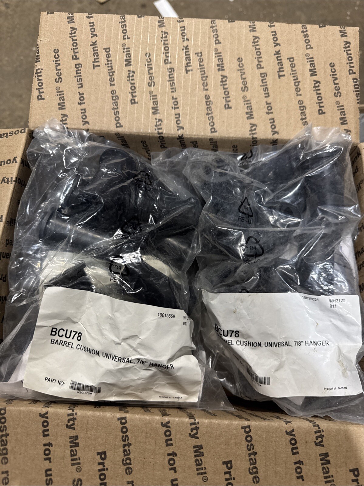 (5) Packs Of Ten , BCU78  Universal barrel cushion, 4-14 mm, 7/8" hanger