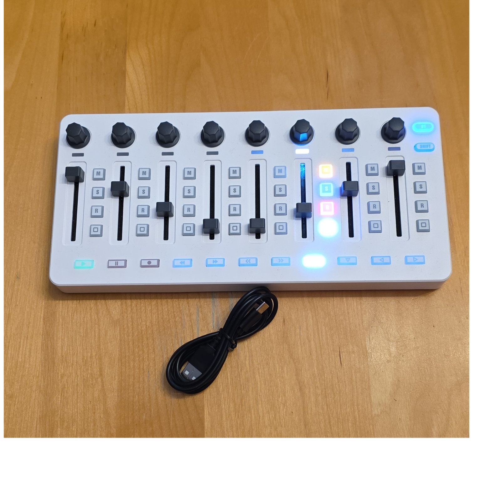 Vangoa VMX8 Wireless Bluetooth MIDI Mixing Console, Bluetooth, White