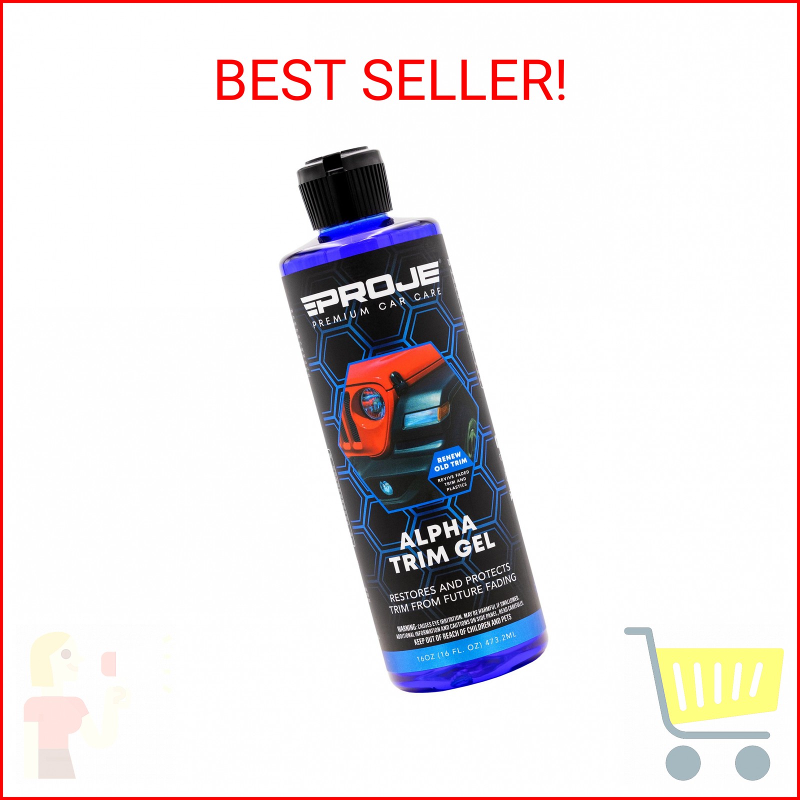 PROJE' Alpha Trim Gel - Plastic Restorer - Easy To Use Trim Coat for Cars - Rest