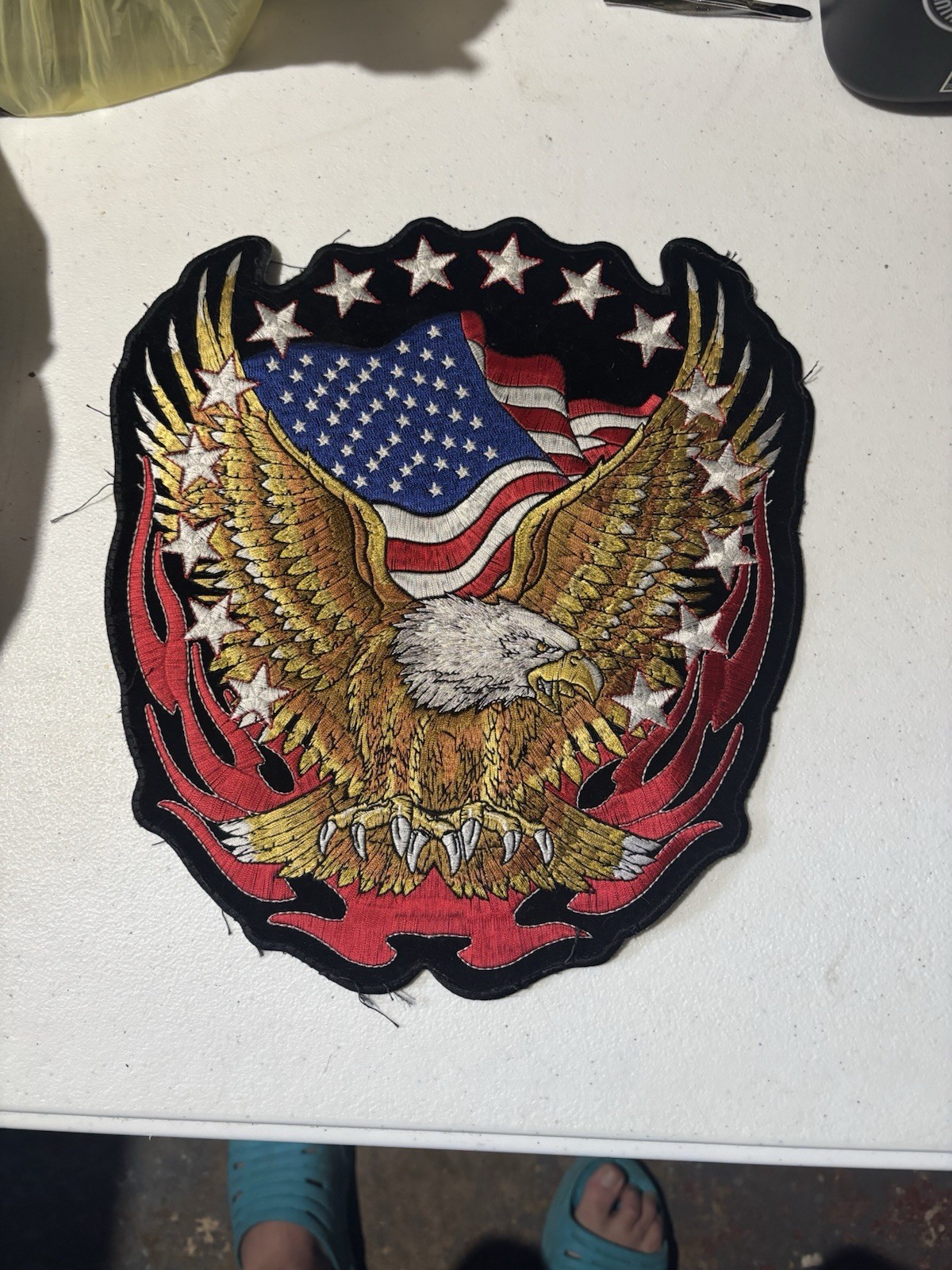 GoodSports, Inc. Large Biker Patch Americana Stars And Stripes