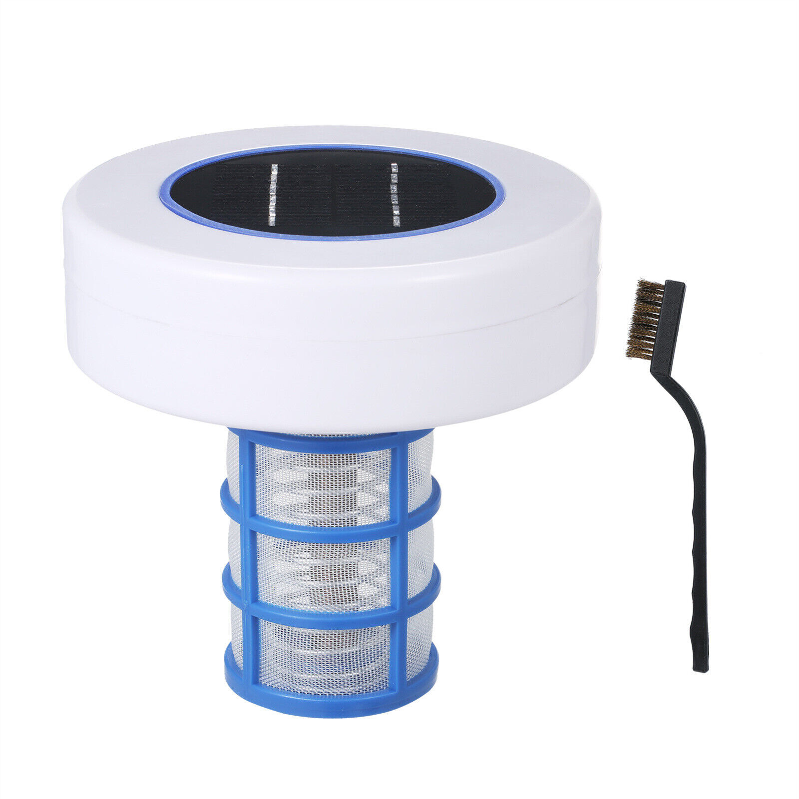Solar Powered Pool Ionizer Purifier Copper Silver Ion Algae Cleaning New8W