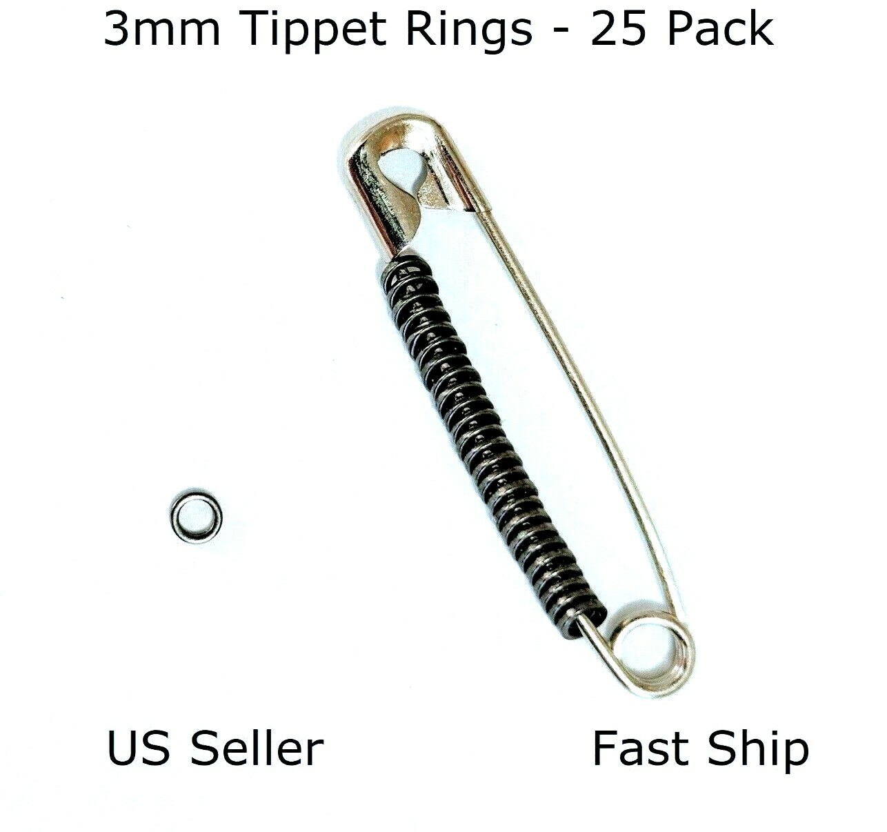 Steelhead/Salmon Fly Fishing Leader 3mm Tippet Ring Anti-Glare 25pk +Free Ship