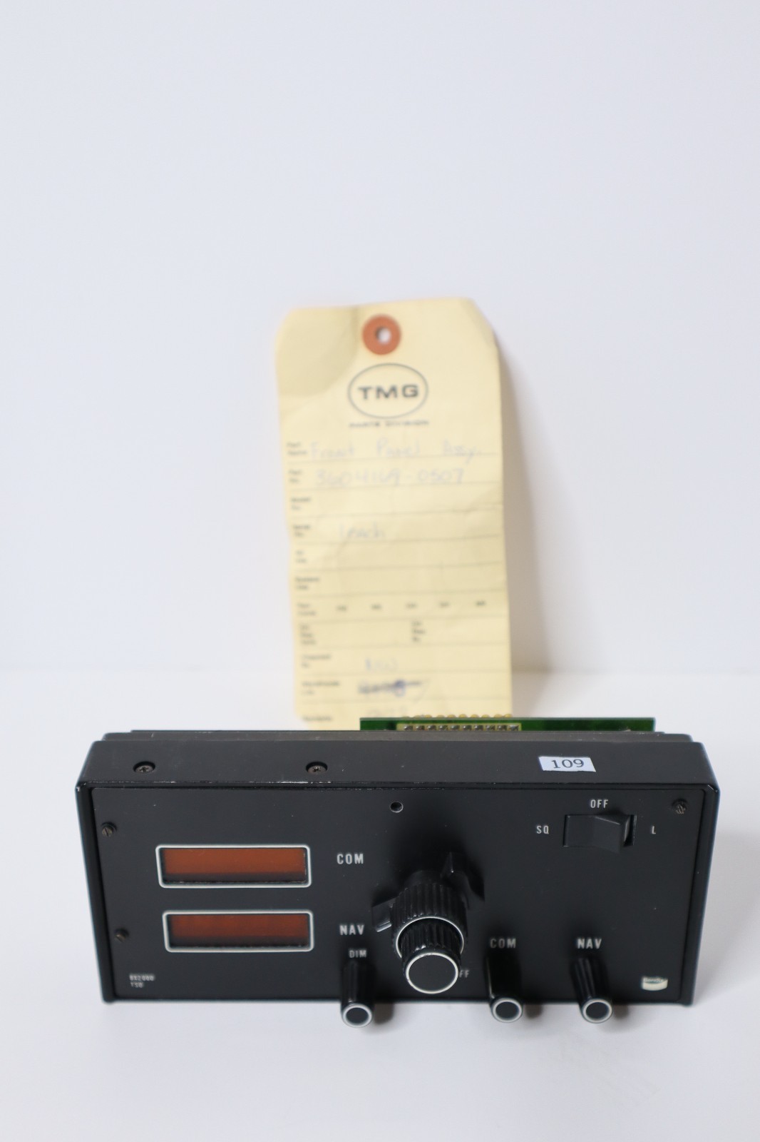 Bendix BX2000 COM NAV Front Panel Assembly 3604169-0507