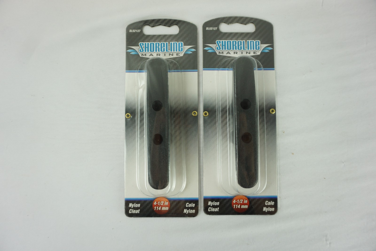 Pair of SHORELINE MARINE Black Nylon Cleat - 4.5" (11.4 cm) #SL52137 NEW
