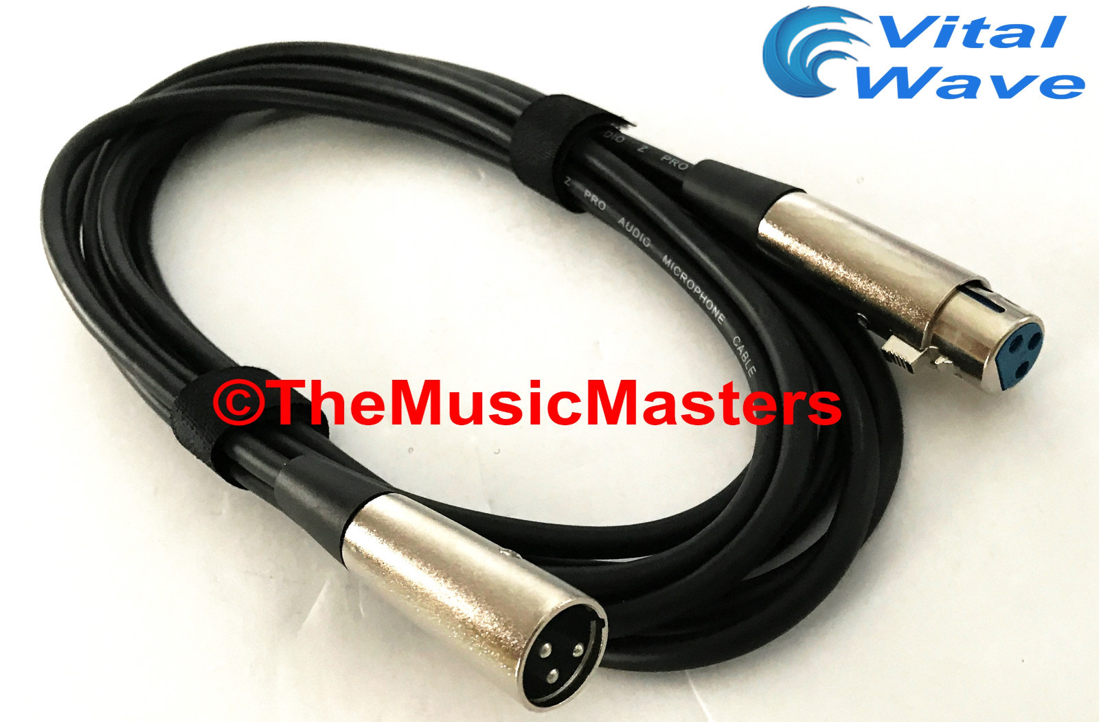 12ft XLR Microphone Audio Cable M-F Mic Extension Amp Powered Speaker Wire VWLTW