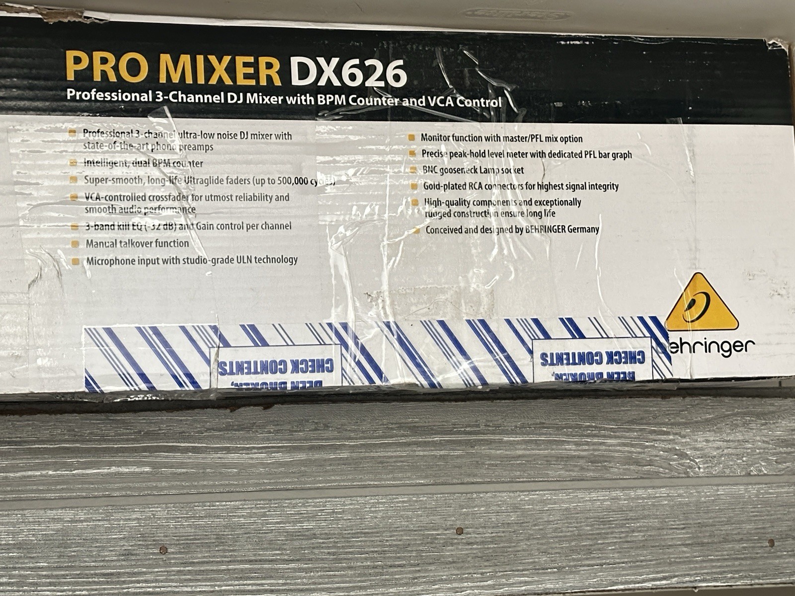 Behringer DX626 3-Channel DJ Mixer, BPM Counter, VCA Crossfader, 3-Band EQ