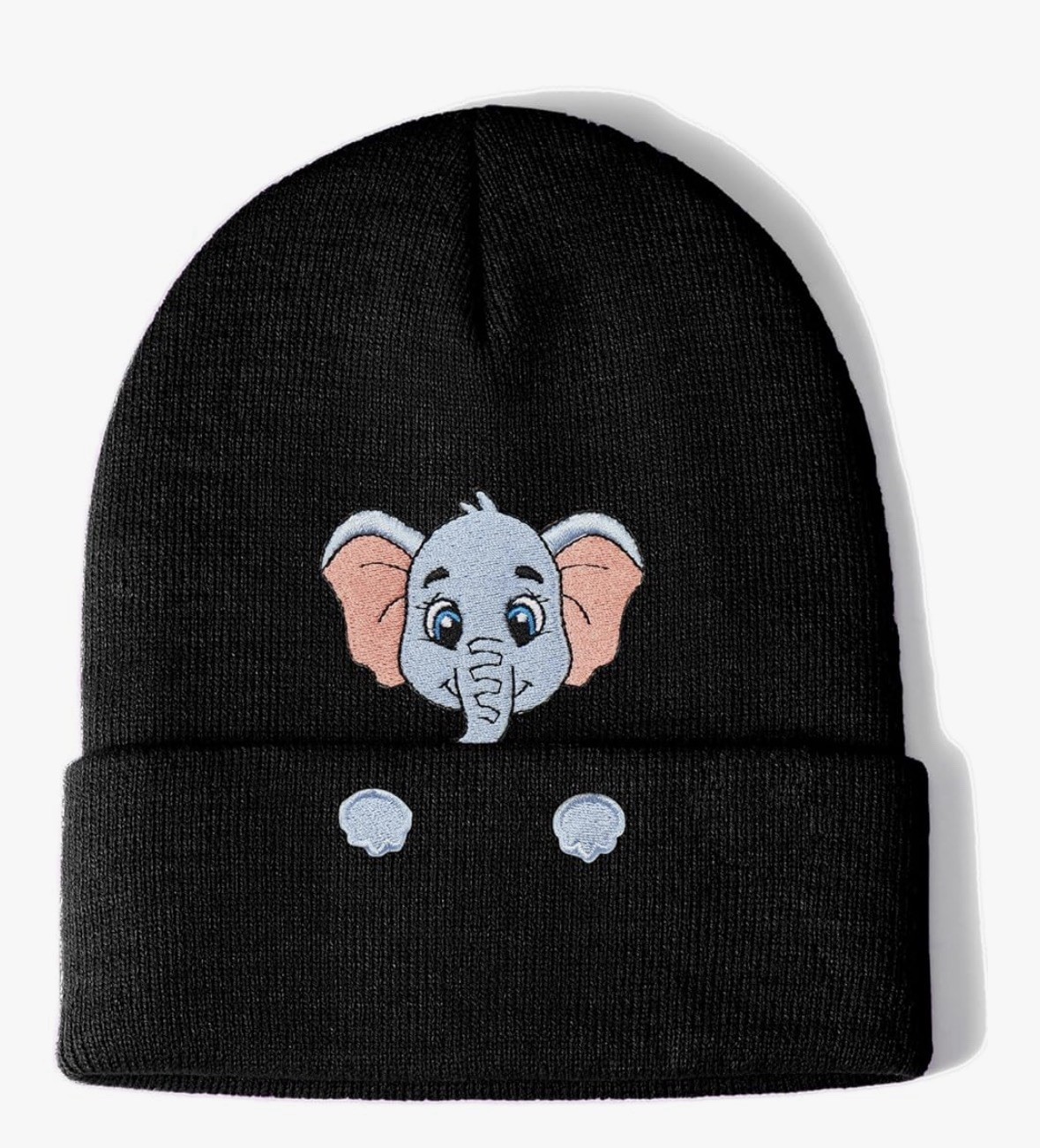 Elephant Beanie Gift For Woman Girls  Hat Embroidered Knitted Animal Lover