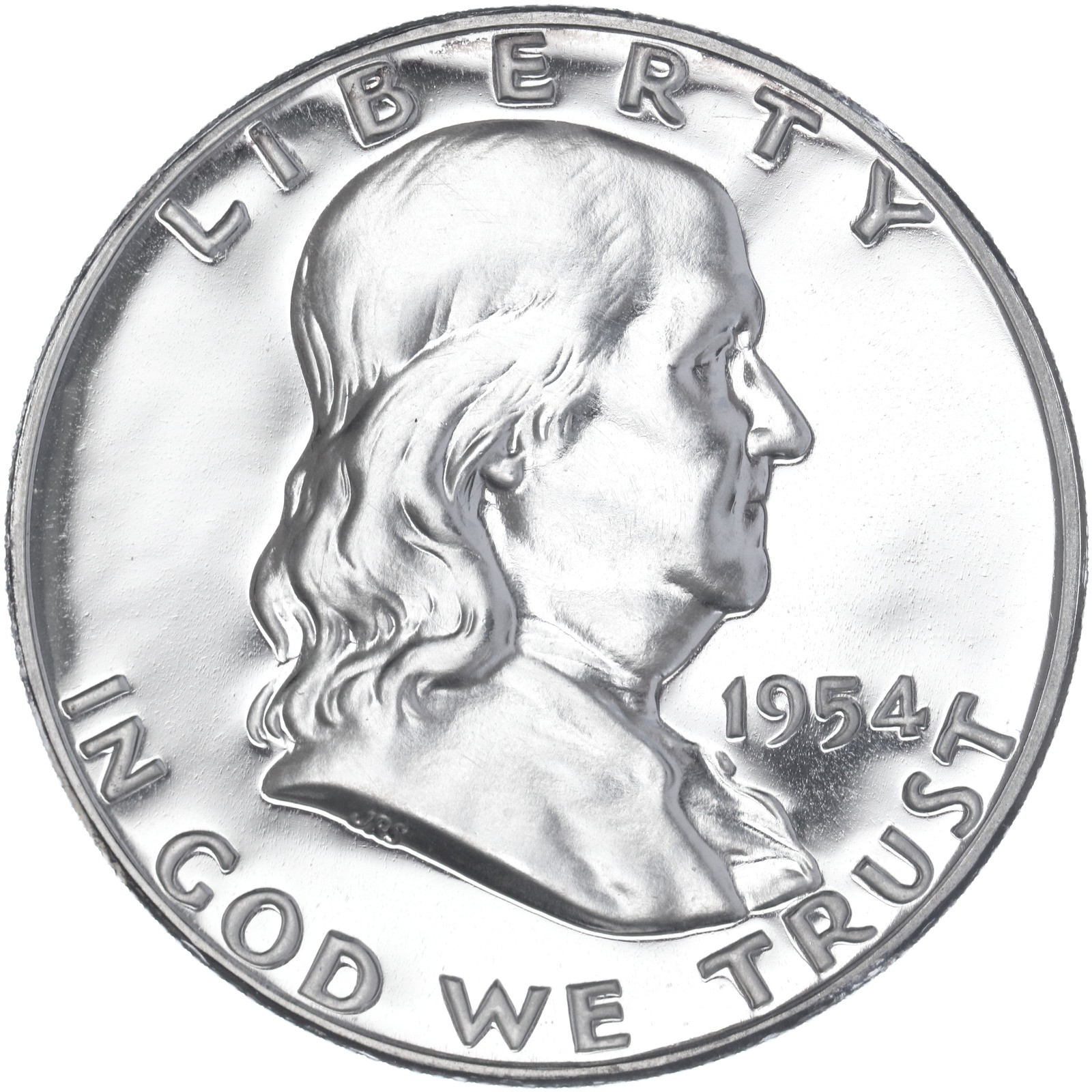 1954 (P) Franklin Half Dollar Gem Proof 90% Silver See Pics S420