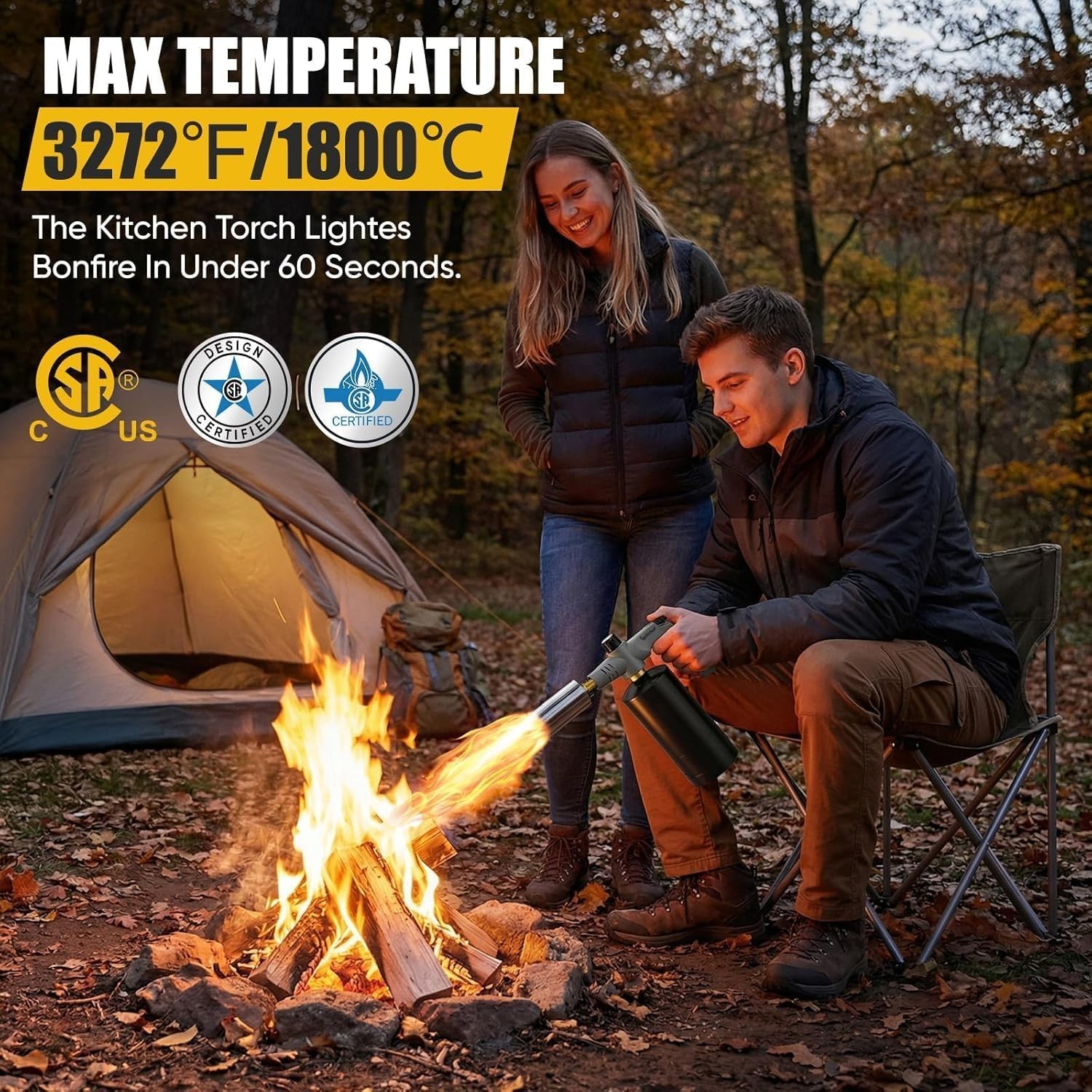 Versatile Propane Torch Gun with Adjustable Flame – Perfect for BBQ & Welding