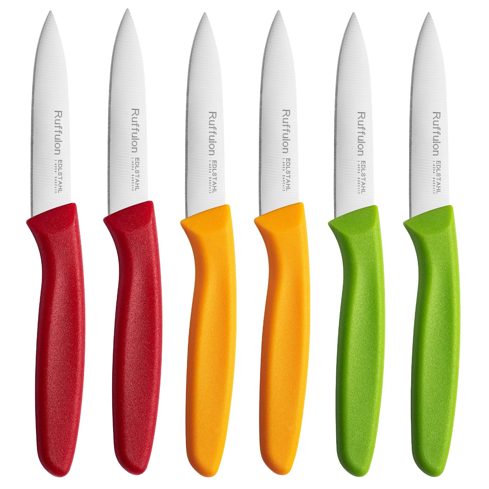 Paring Knife Fruit Knife Set (6 Pieces), Ultra Sharp Stainless Steel Vegetabl...