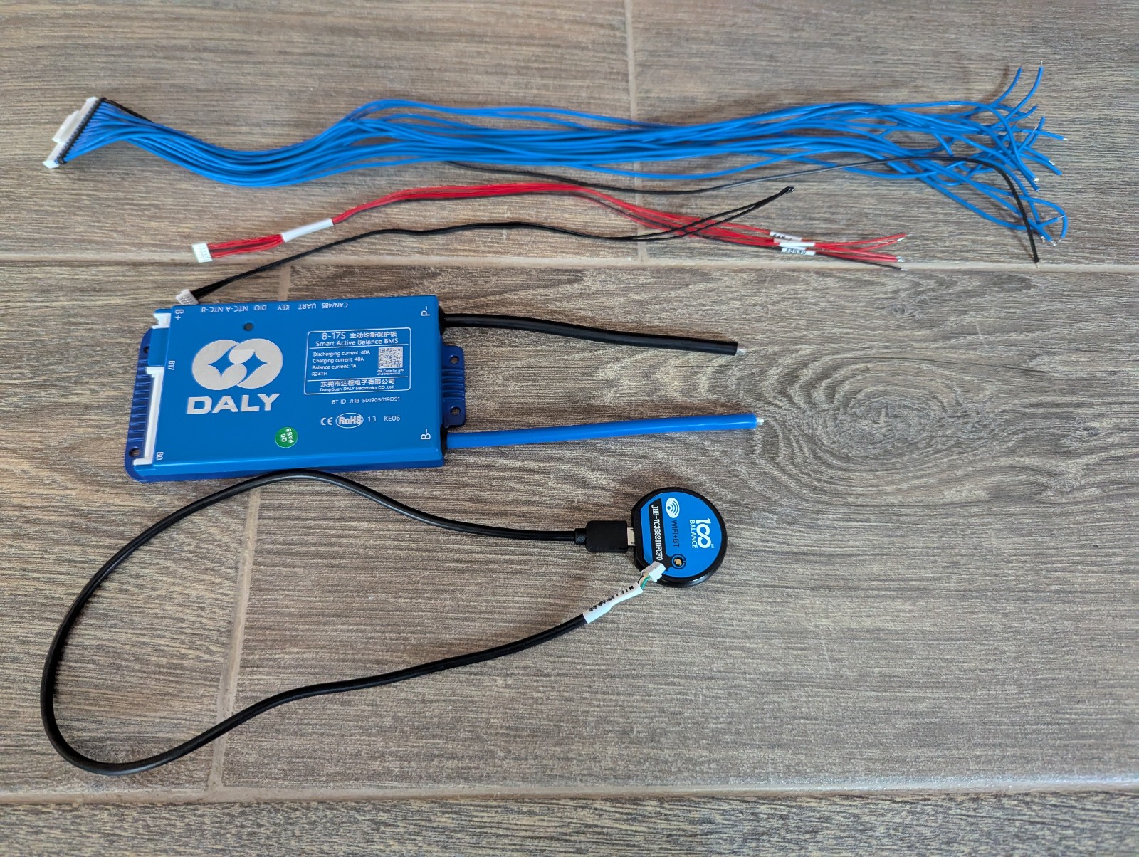 40A Daly BMS 8S - 17S, 1A Smart Active Balance BT AND WiFi Lifepo4/ Li-ion/LTO
