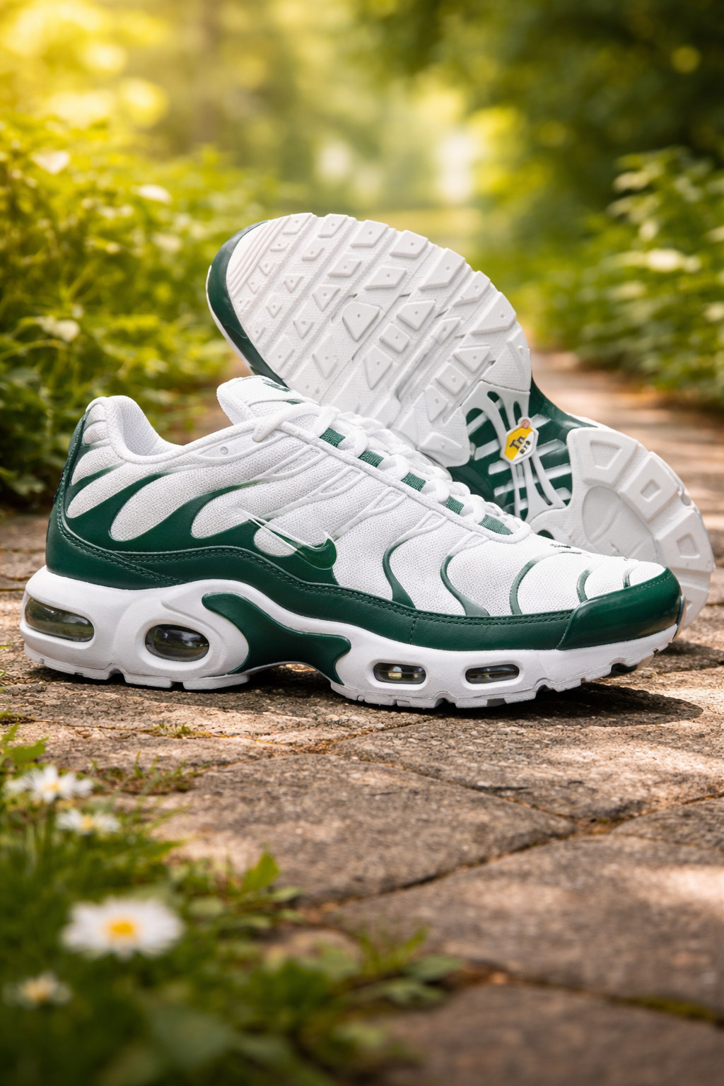 A-i-r Max Plus TN White Green Air Cushioned Sports Men's Size US 7-11